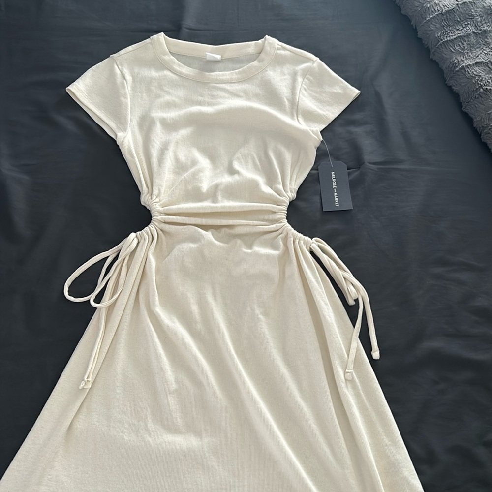 Cream Cut Out Dress